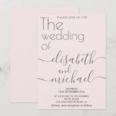 Minimale moderne elegante kalligrafie kaart (Voorkant / Achterkant)