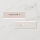 Minimale moderne elegante kleuren mini visitekaartje (Voorkant / Achterkant)
