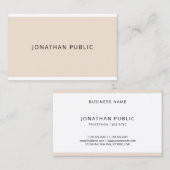 Minimale moderne, elegante kleuren visitekaartje (Voorkant / Achterkant)