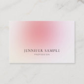 Minimale moderne elegante lichtroze kleurenluxe visitekaartje (Voorkant)