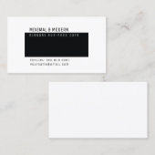 Minimale & moderne elegante minimalist visitekaartje (Voorkant / Achterkant)