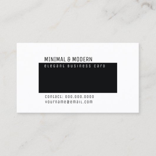 Minimale & moderne elegante minimalist visitekaartje (Voorkant)