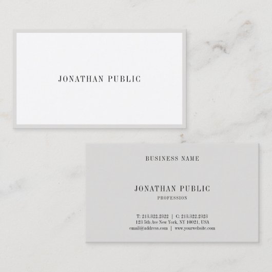 Minimale, moderne, elegante, professionele laptop  visitekaartje (Voorkant / Achterkant)