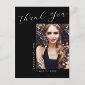 Minimale Moderne Elegante Script Foto Dank Je Wel Briefkaart (Voorkant)