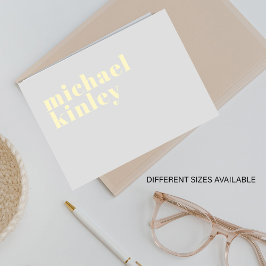 Minimale moderne elegante typografische naam notitiekaartje