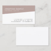 Minimale moderne, elegante vormgeving visitekaartje (Voorkant / Achterkant)