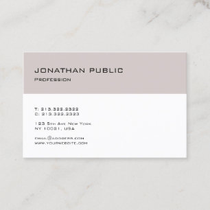 Minimale moderne, elegante vormgeving visitekaartje