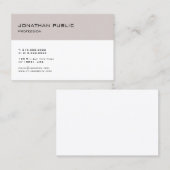 Minimale moderne, elegante vormgeving visitekaartje (Voorkant / Achterkant)