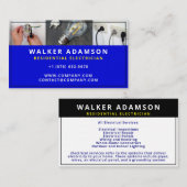 Minimale & Moderne Elektricien Lightning Bulb Visitekaartje (Voorkant / Achterkant)