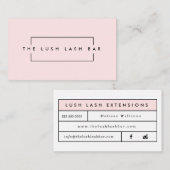 Minimale moderne Eyelash & Brows Business Visitekaartje (Voorkant / Achterkant)