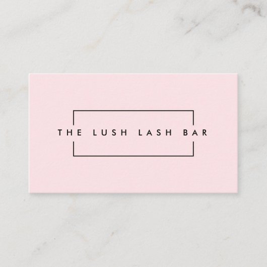 Minimale moderne Eyelash & Brows Business Visitekaartje (Voorkant)