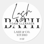 Minimale Moderne Eyelash Extensions Ronde Sticker (Voorkant)