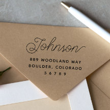 Minimale moderne familienaam retouradres