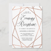 Minimale moderne Faux Roos Gold Evening Kaart (Voorkant)