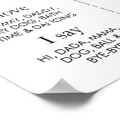 Minimale Moderne Foto 1e Verjaardag Mijlpaal teken Poster (Hoek)