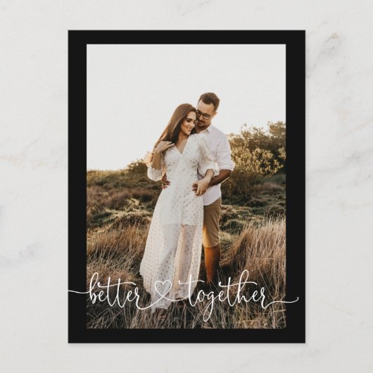 Minimale moderne foto bespaart de datum aankondigingskaart (Voorkant)