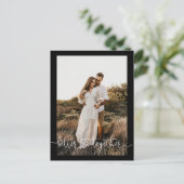 Minimale moderne foto bespaart de datum aankondigingskaart (Staand voorkant)