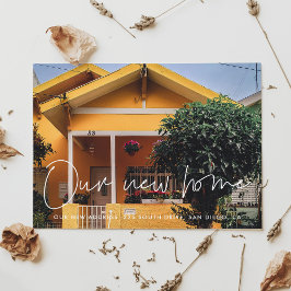 Minimale moderne foto bewegende aankondiging briefkaart