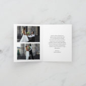 Minimale Moderne Foto Bruiloft Bedankkaart (Binnen)