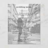 Minimale moderne foto bruiloft menu (Voorkant)