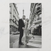 Minimale Moderne Foto Bruiloft Menu (Achterkant)