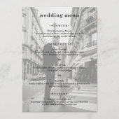 Minimale Moderne Foto Bruiloft Menu (Voorkant)
