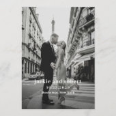 Minimale moderne foto bruiloft programma programmakaart (Voorkant)