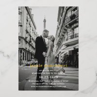 Minimale Moderne Foto Bruiloft Save the Date