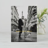 Minimale Moderne Foto Bruiloft Save the Date Folie Uitnodiging (Staand Voorkant)