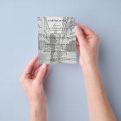 Minimale moderne foto budget bruiloft menu (Hand)