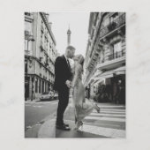 Minimale moderne foto budget bruiloft menu (Achterkant)