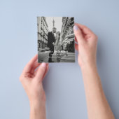 Minimale moderne foto budget bruiloft programma flyer (Hand)