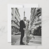 Minimale moderne foto budget bruiloft Save the Dat (Achterkant)