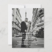 Minimale moderne foto budget bruiloft Save the Dat (Voorkant)
