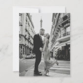 Minimale moderne foto budget bruiloft uitnodiging (Achterkant)
