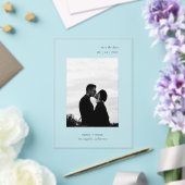 Minimale moderne foto Clear Wedding Save the Date Acryl Uitnodigingen (Insitu (Huwelijk))