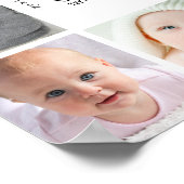 Minimale moderne foto eerste jaar mijlpaal teken poster (Hoek)