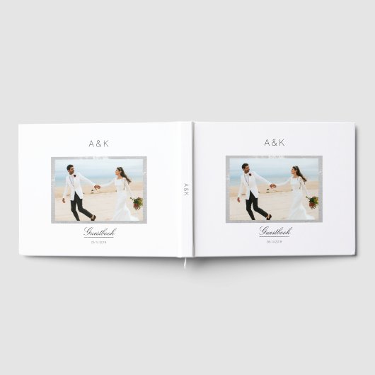 Minimale moderne foto Elegant Custom Gastenboek (Volledig)