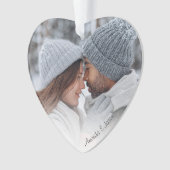 Minimale Moderne Foto Hart Ornament (voorkant)