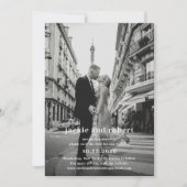 Minimale Moderne Foto Huwelijk Save The Date (Voorkant)