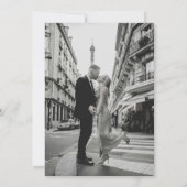 Minimale Moderne Foto Huwelijk Save The Date (Achterkant)