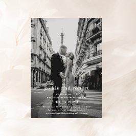 Minimale Moderne Foto Huwelijk Save The Date