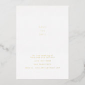 Minimale moderne foto legant Save the Date Gold Folie Uitnodiging (Voorkant)