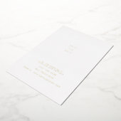 Minimale moderne foto legant Save the Date Gold Folie Uitnodiging (Gedraaid)