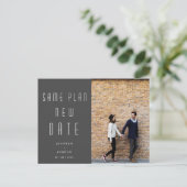 Minimale moderne foto nieuwe trouwdatum briefkaart (Staand voorkant)