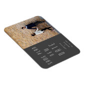 Minimale moderne foto nieuwe trouwdatum magneet (Rechterzijde)