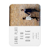 Minimale moderne foto nieuwe trouwdatum magneet (Verticaal)