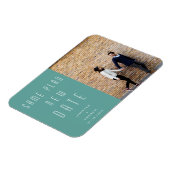 Minimale moderne foto nieuwe trouwdatum magneet (Linkerzijde)