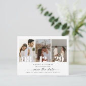 Minimale moderne foto Opslaan Datum uitnodiging (Staand voorkant)