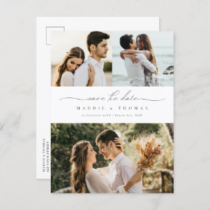 Minimale moderne foto Opslaan Datum uitnodiging